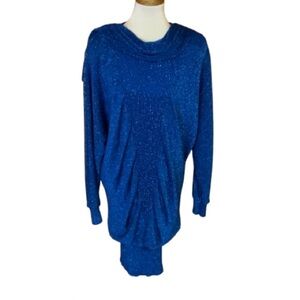 Vintage 80s sparkly blue dress